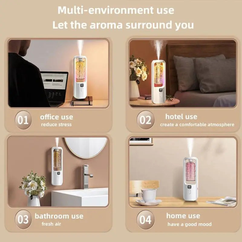 50ml Wall Mounted Aroma Diffuser with Time Setting | USB Rechargeable Air Freshener