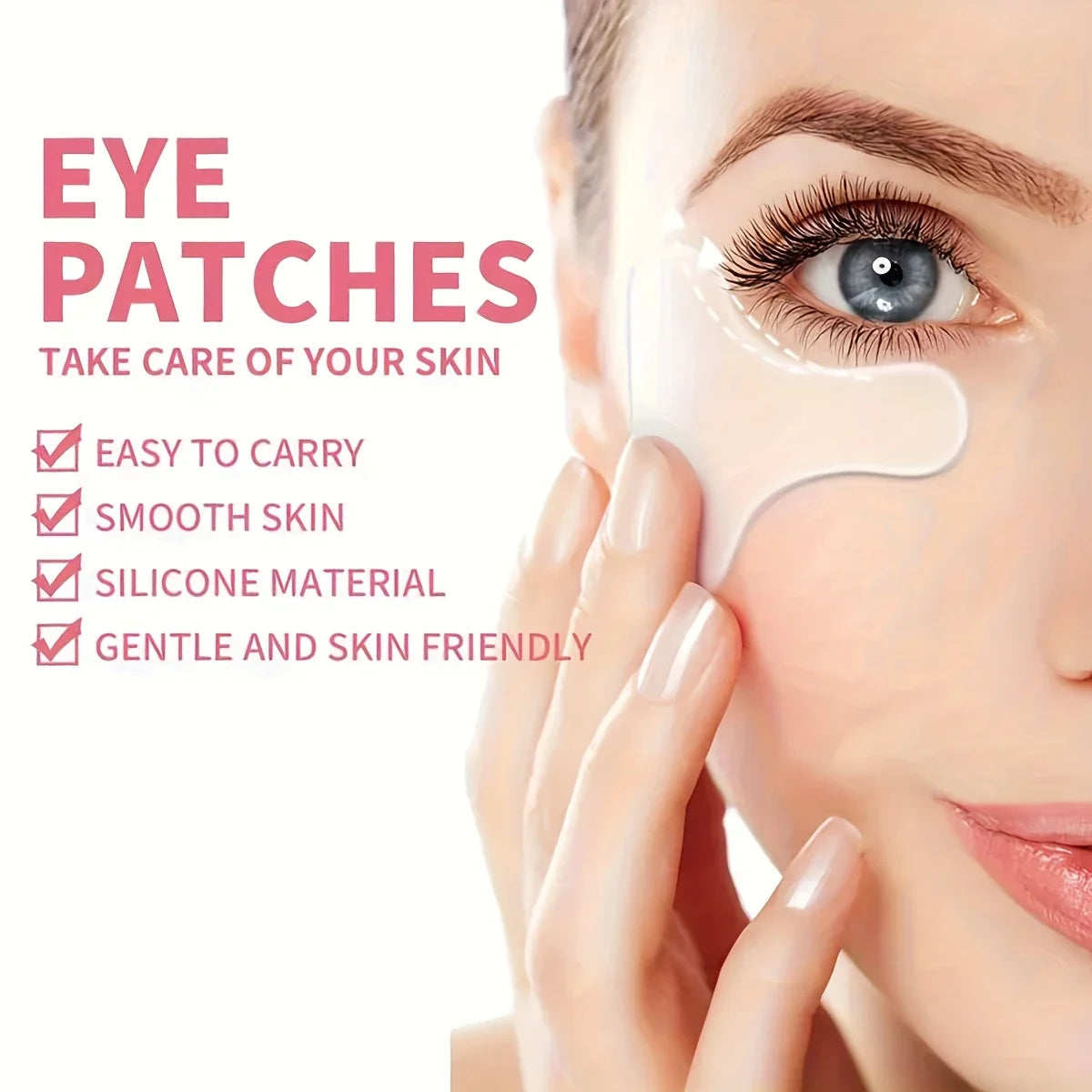 Silicone T-Shaped Eye Patch | Overnight Facial Skincare Tool