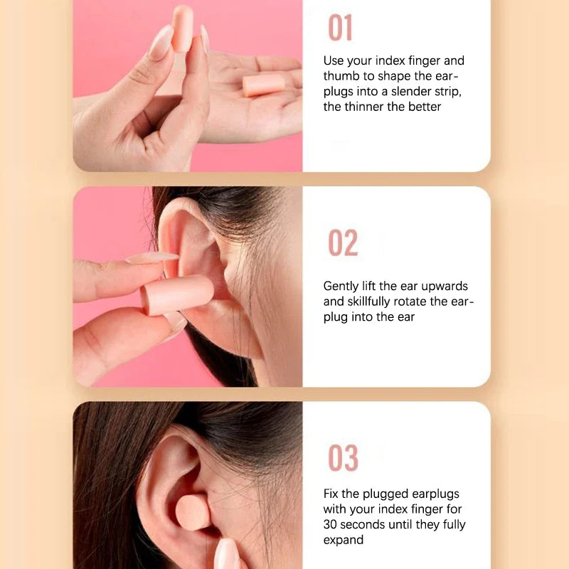 10 Pairs Sponge Earplugs | Noise-Isolating Sleep & Work Earplug Set