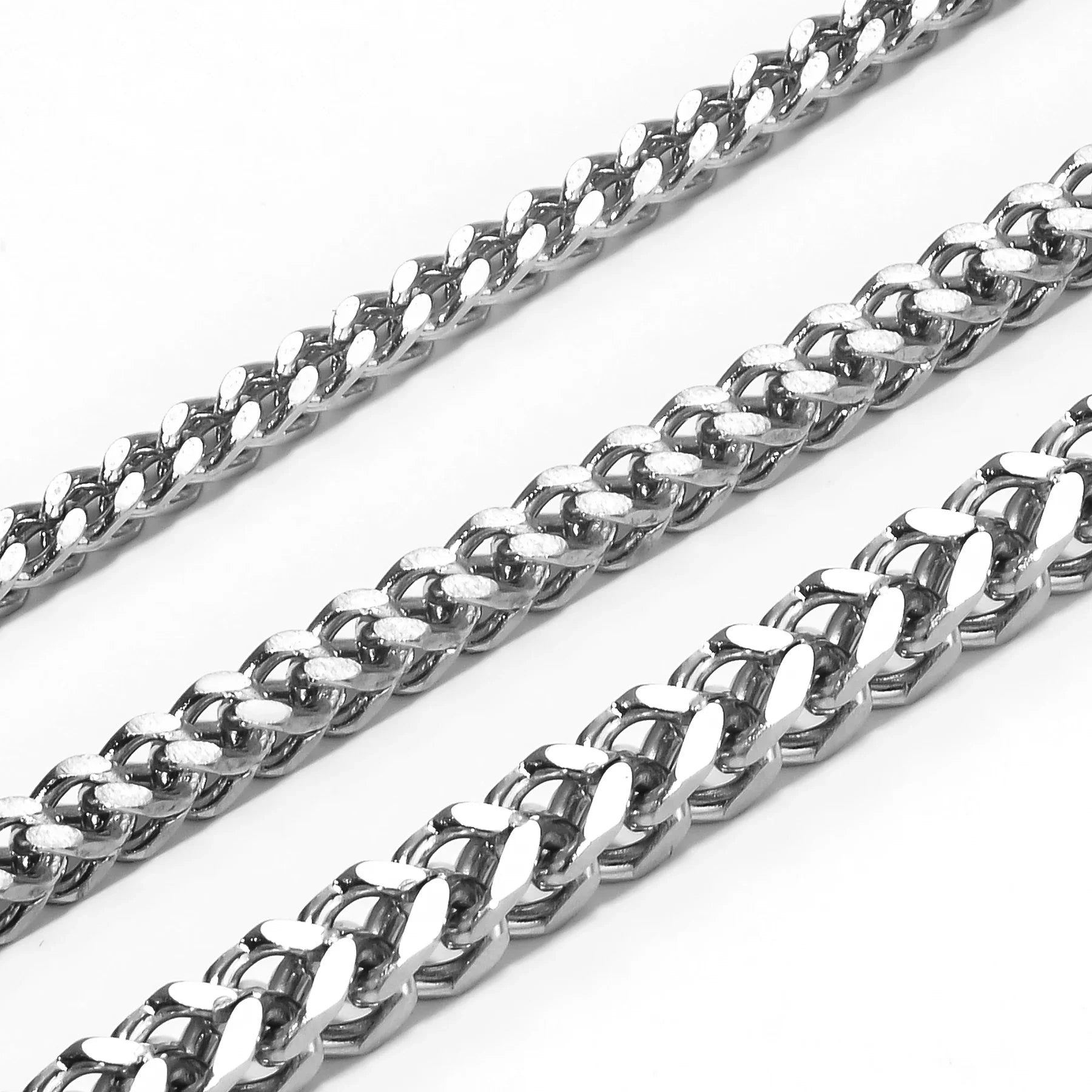 316L Stainless Steel Franco Fox Tail Chain Necklace | Gold Silver Color Gift for Men Women
