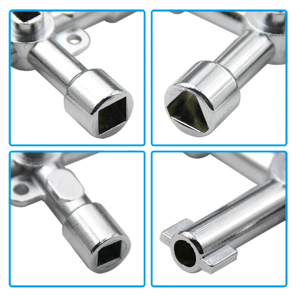 4in1 Silver Key Wrench Set | Electrical Elevator Control Cabinet Screwdriver Tool