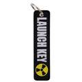 Rock and Roll Key Fob | Black Embroidery Key Tag for Bags and Gifts