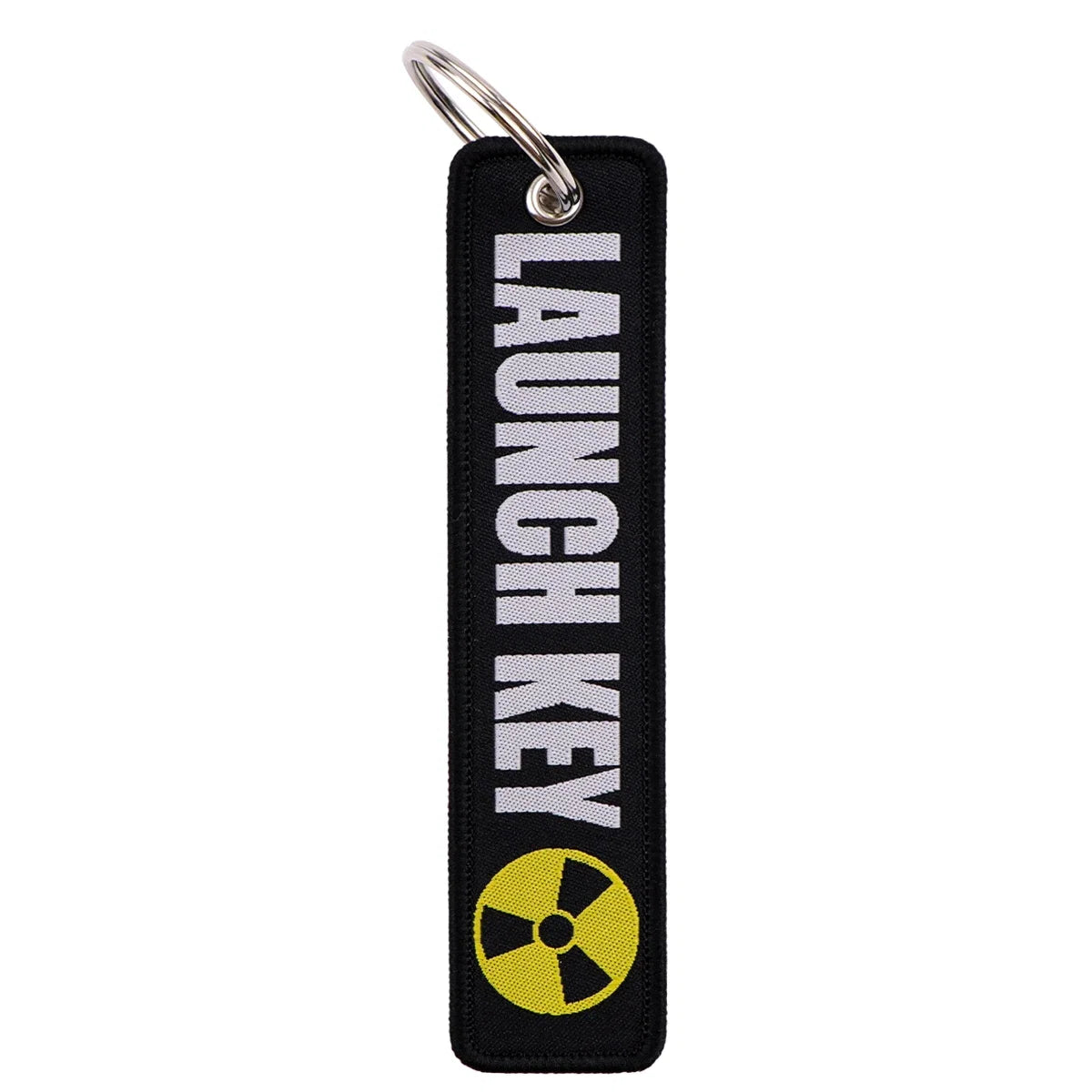 Rock and Roll Key Fob | Black Embroidery Key Tag for Bags and Gifts