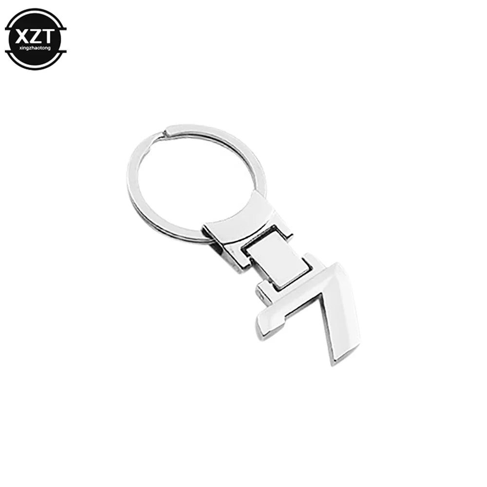 Zinc Alloy Number Emblem Keychain | Car Key Ring for BMW Models