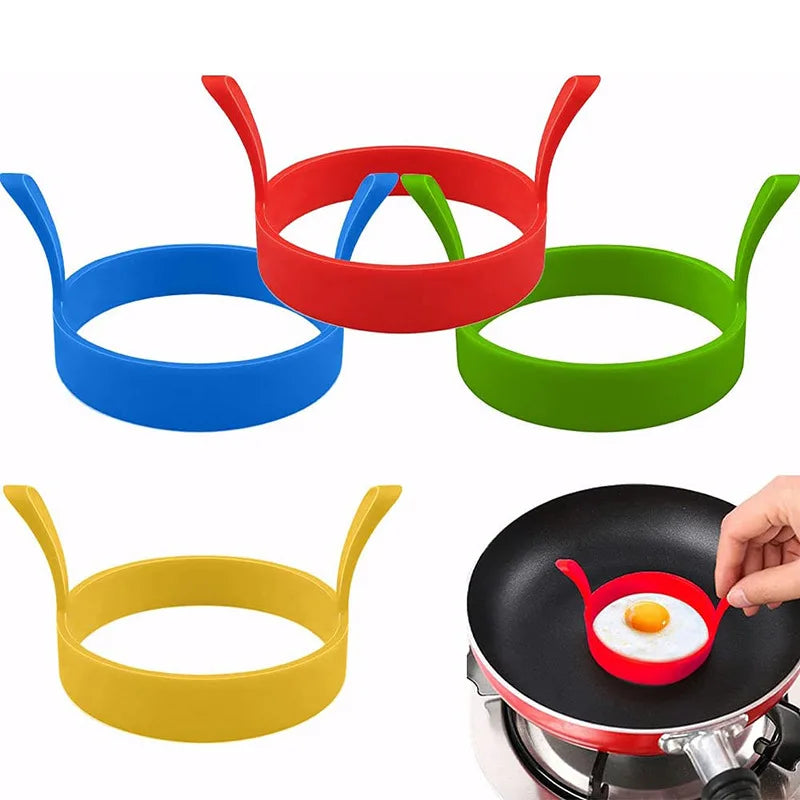 Silicone Egg and Pancake Ring Mold | Nonstick Round Cooking Tool