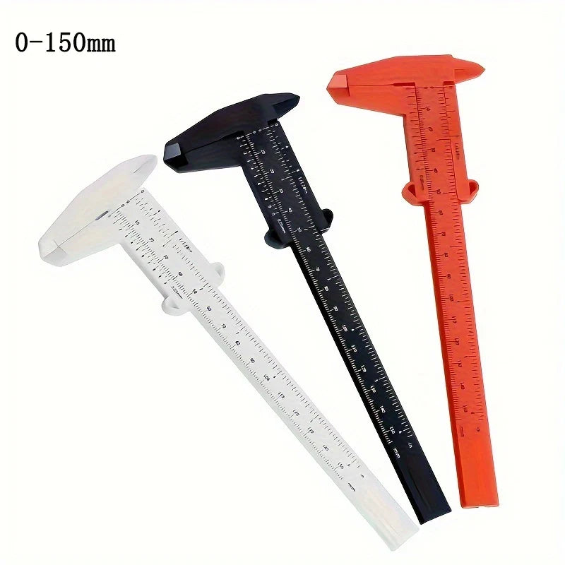 3-Pack Plastic Vernier Calipers Set | Dual Scale Measuring Tool for Precision Work