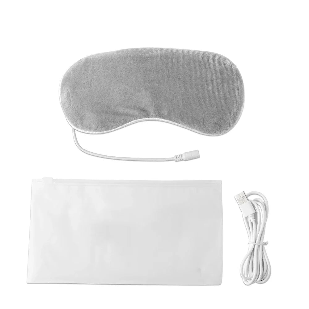 USB Heating Eye Mask | Hot Compress Sleep Eye Patch for Fatigue Relief