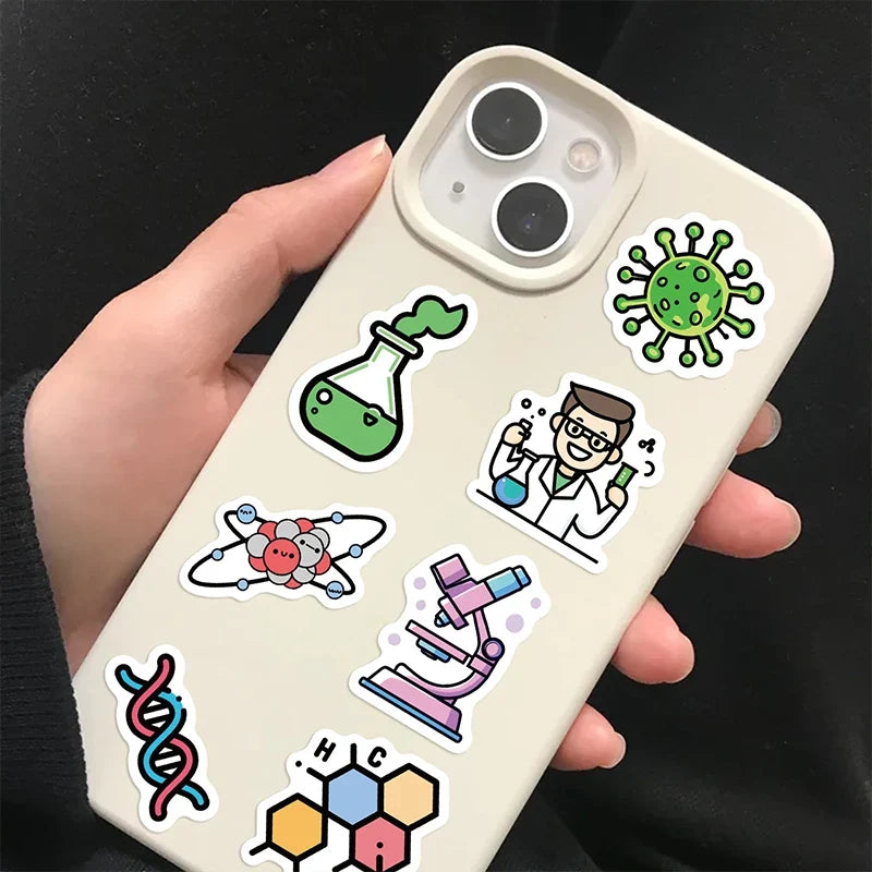 500PCS Science Lab Stickers | Waterproof Vinyl Decals for Chemistry Biology Experiments