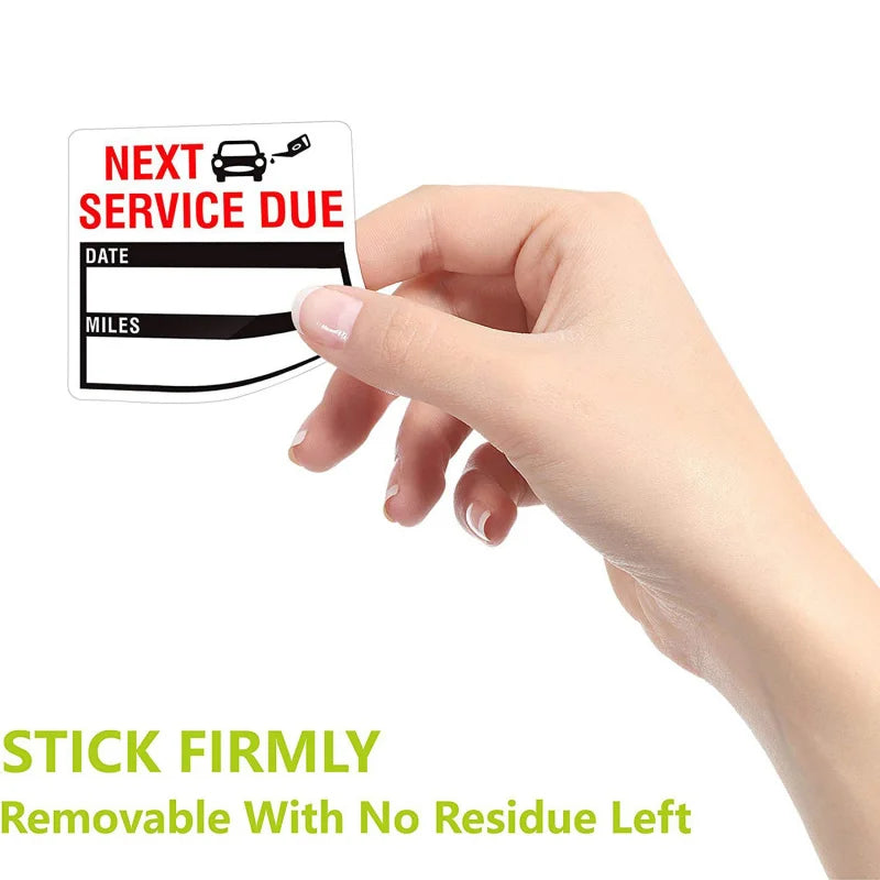 150pcs Car Oil Change Reminder Stickers | Maintenance Service Due Labels for Auto Shops