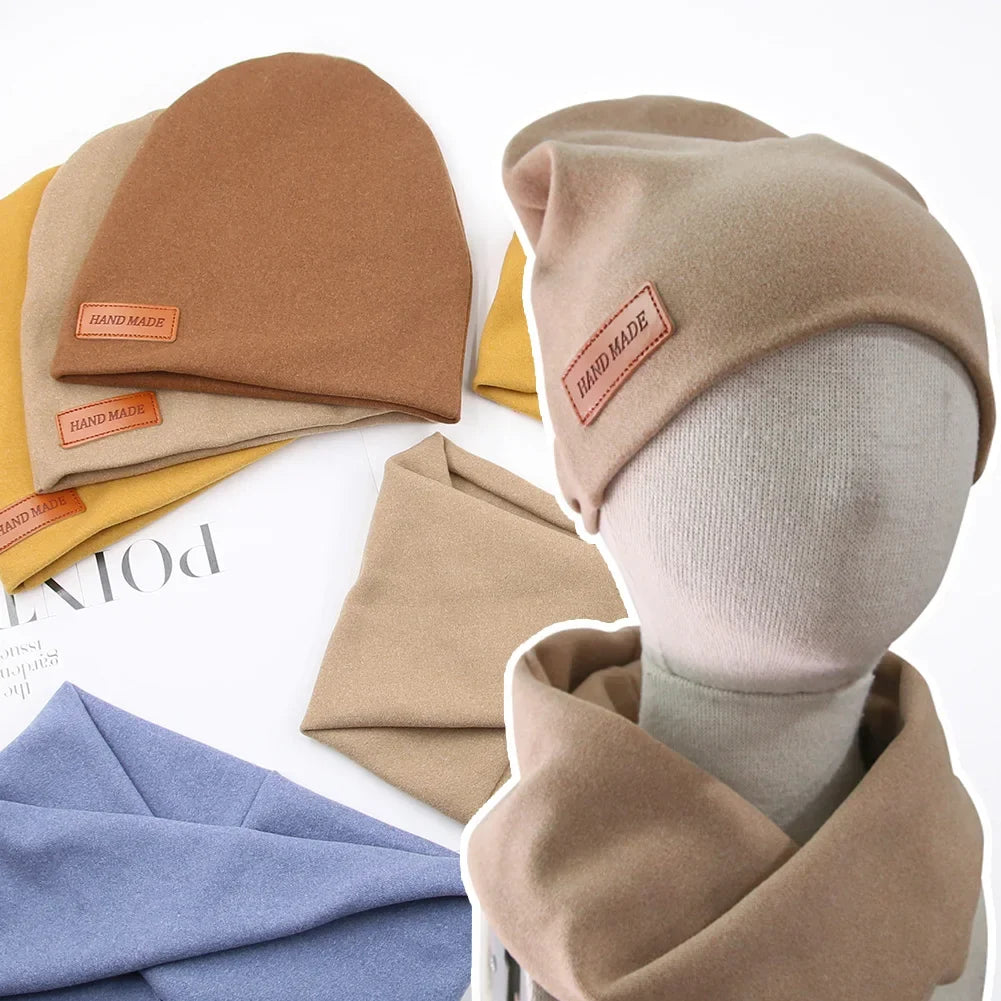 Soft Baby Turban Hat and Scarf Set | Faux Cashmere Winter Headwear for Newborns and Kids