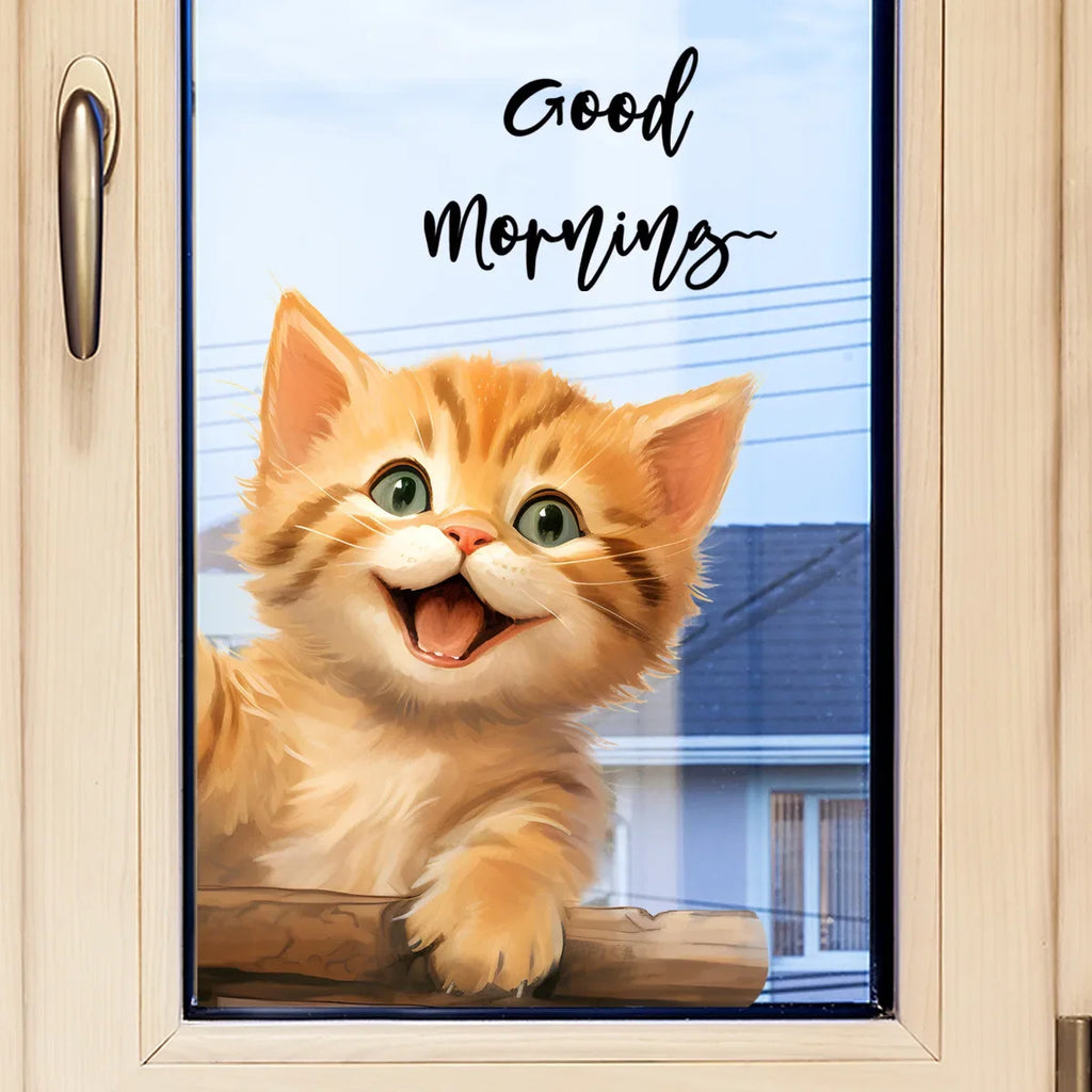 Cute Cat Wall Stickers | Peel and Stick Kitten Decals for Home Decor