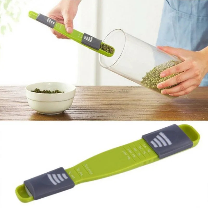 Adjustable Measuring Spoon | Baking Spoon with Scale for Dry and Liquid Ingredients