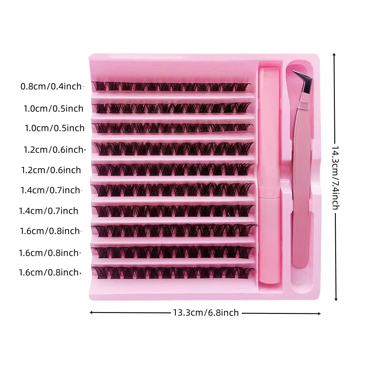 DIY Cluster Lashes 120pcs | Natural PBT Material 2-in-1 Set