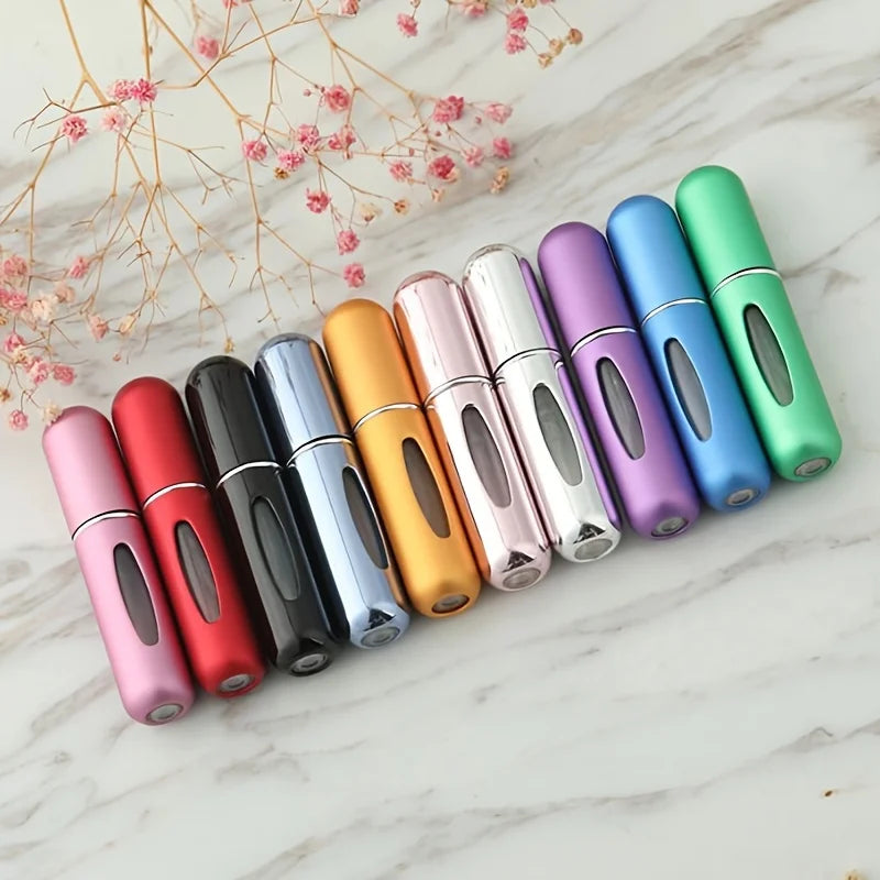 5ml Round-Head Perfume Refill Bottle | Bottom-Fillable Mini Press Spray