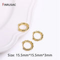Gold Plated Brass Hoop Earrings with Zircon | Trendy Fashion Jewelry for Women