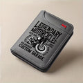 Men's Retro Faux Leather Wallet | Vintage Motorcycle Style Slim Business Card Holder