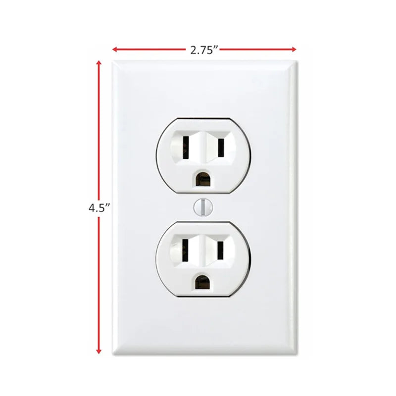 Fake Power Outlet Stickers (3 Pack) | Prank Wall Decals for Office and Home