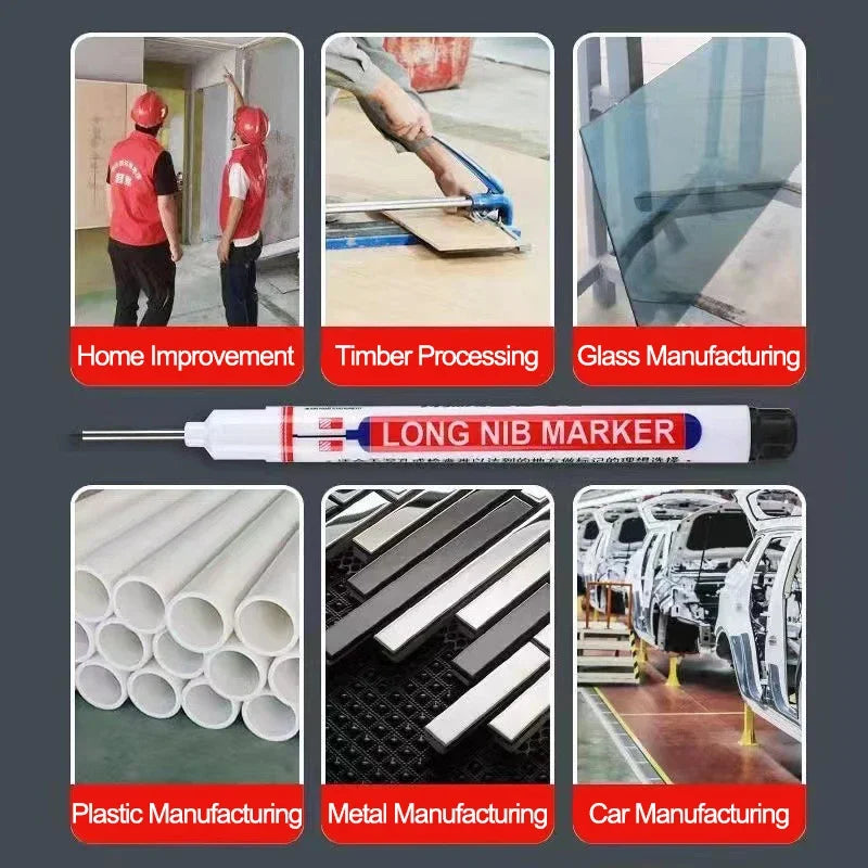 20mm Long Nib Markers for Deep Hole Marking | BSIDE Multi-Purpose Pen Set