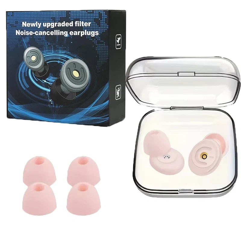 Ear Plugs for Sleeping Noise Cancelling | 40dB Noise Reduction Silicone Earplugs with 8 Ear Tips