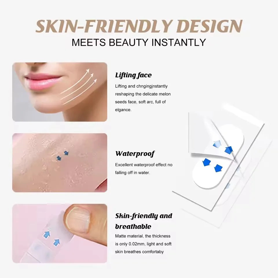 V Thin Face Lift Tape | Invisible Face Lifter Sticker for Chin and Jawline