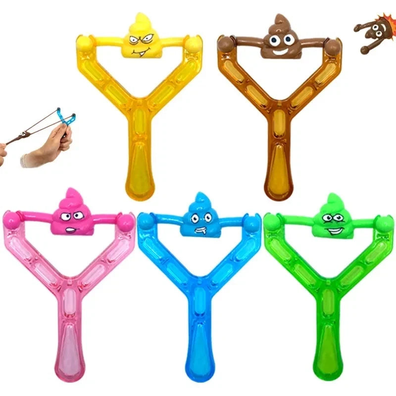Funny Poop Slingshot Prank Toy | Novelty Shooting Game for Kids