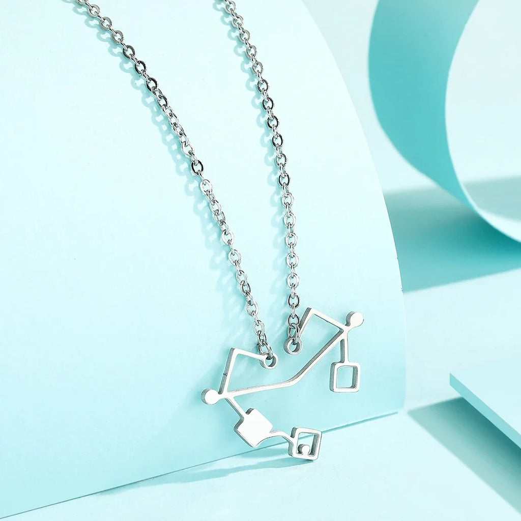 Kinitial Heart of Etheria Necklace | She-Ra Inspired Stainless Steel Pendant