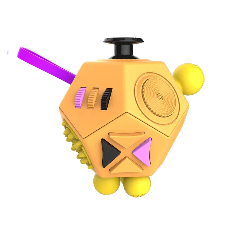 6/12 Sides Rainbow Fidget Cube | Decompression Sensory Toy for Anxiety and ADHD