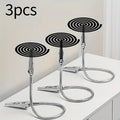 3pcs Stainless Steel Portable Vertical Mosquito Coil Holder Stand | Adjustable Dual Alligator Clips