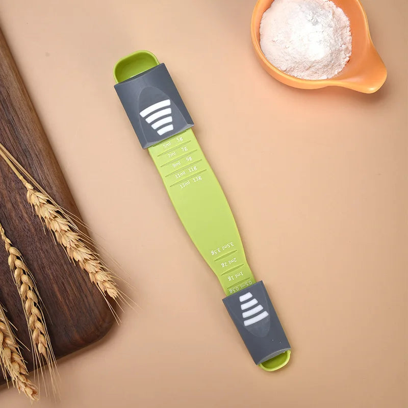 Adjustable Measuring Spoon | Baking Spoon with Scale for Dry and Liquid Ingredients