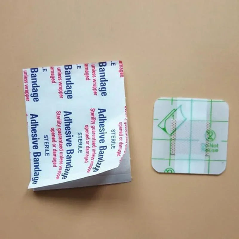 50pcs/100pcs Waterproof Adhesive Square Bandages | First Aid Wound Care Stickers