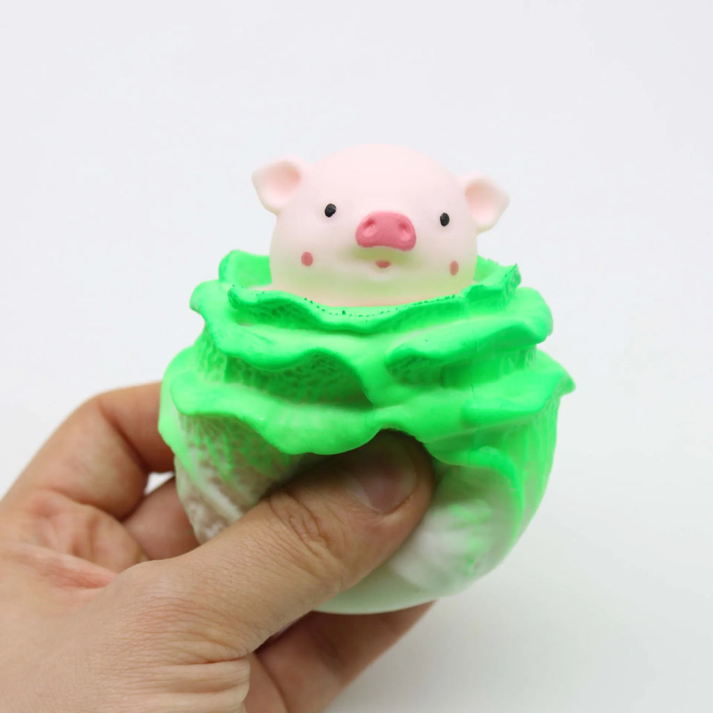 Cabbage Pig Squeeze Toy | Funny Anti-Stress Fidget Toy for Kids and Adults