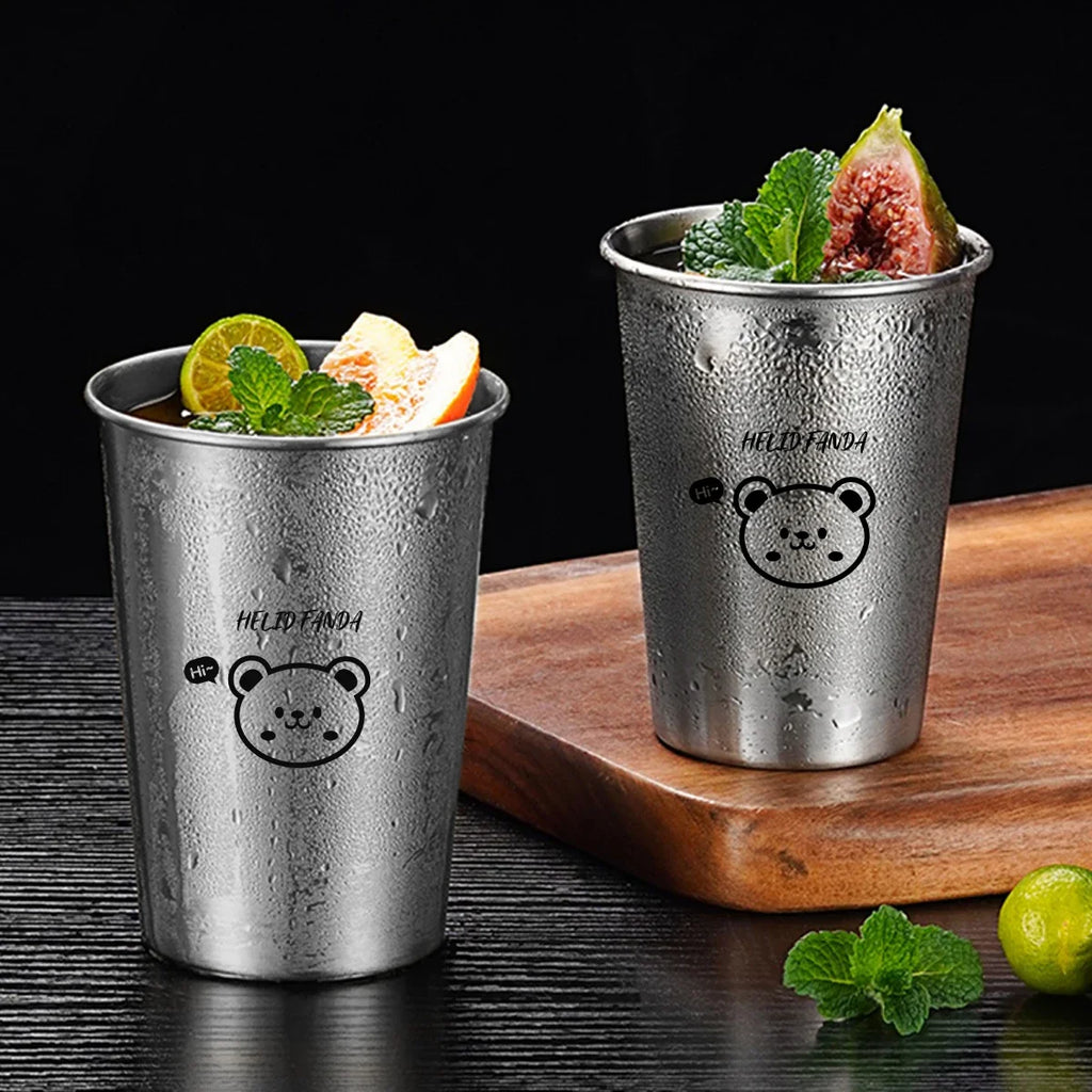 WORTHBUY 304 Stainless Steel Stackable Cup | Portable Metal Tumbler for Coffee, Beer, and Milk