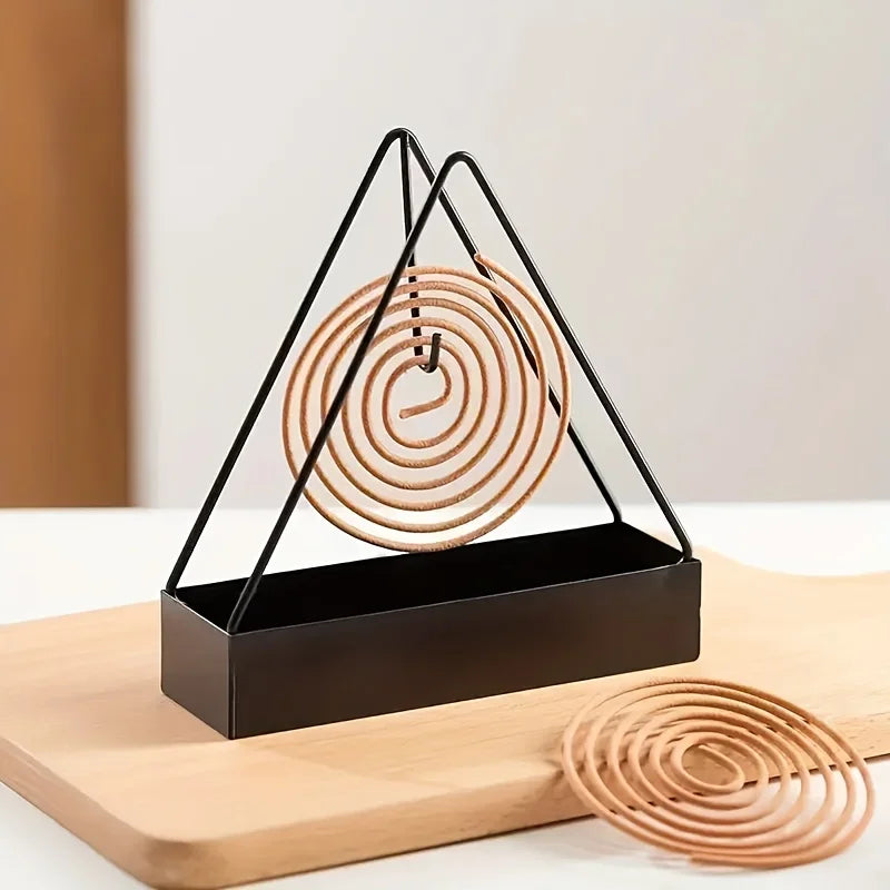 Triangle Mosquito Mat Stand | Simple Iron Holder for Indoor Rooms