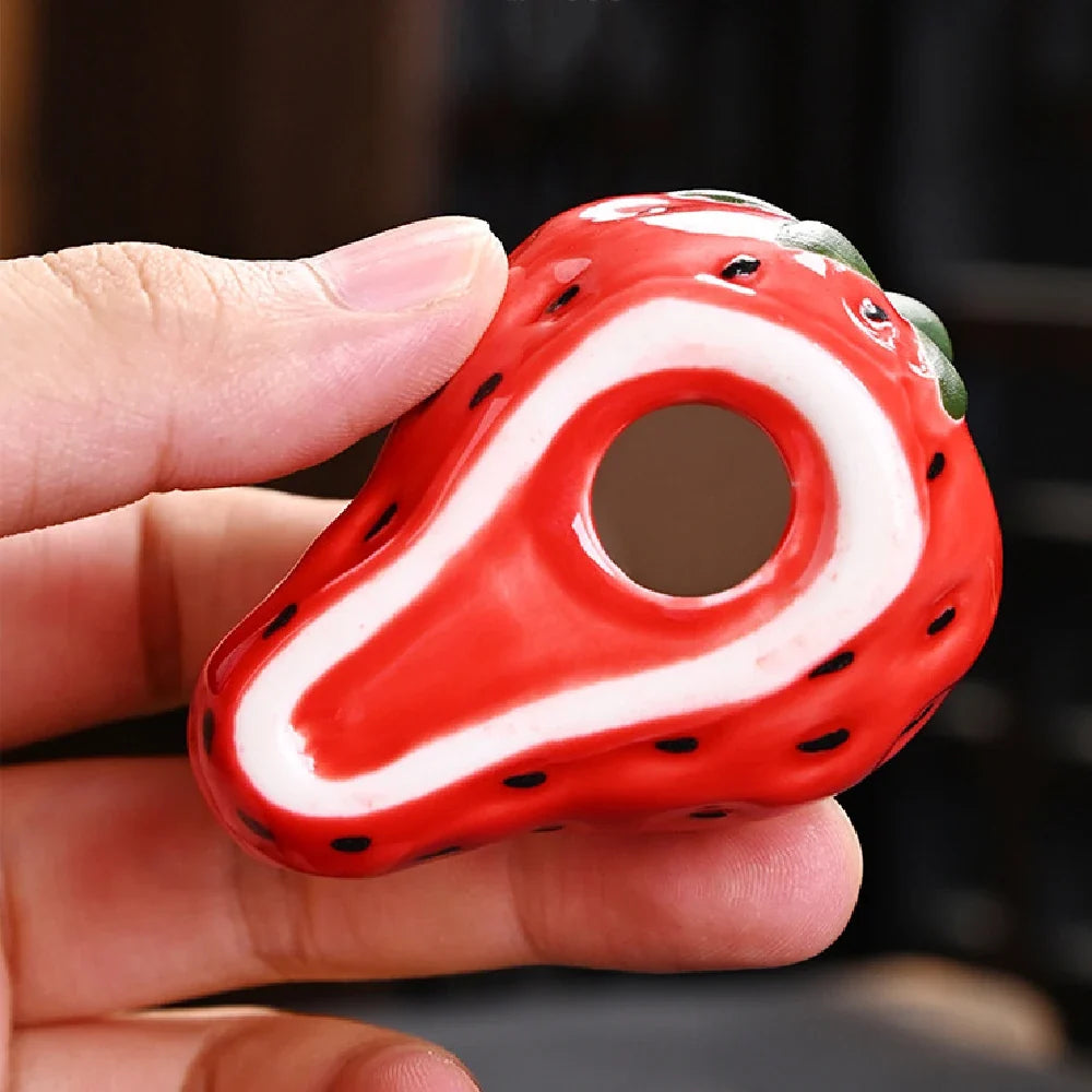 Strawberry Ceramic Incense Burner | Realistic Fruit Home Aromatherapy Decor