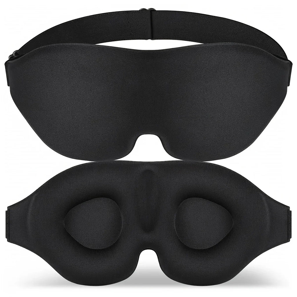 3D Contoured Sleep Mask | Light Blocking Eye Cover for Men and Women