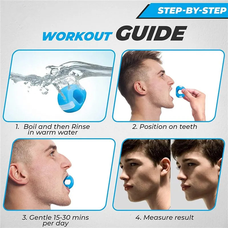 Jawline Exerciser Facial Toner | Food-Grade Silicone Jaw Muscle Training Ball