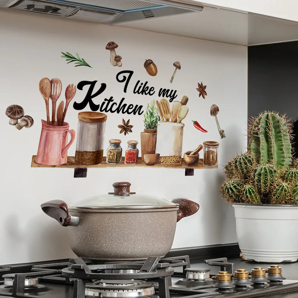 Removable Flower and Butterfly Wall Stickers | Waterproof PVC Wall Decals for Kitchen and Dining Room
