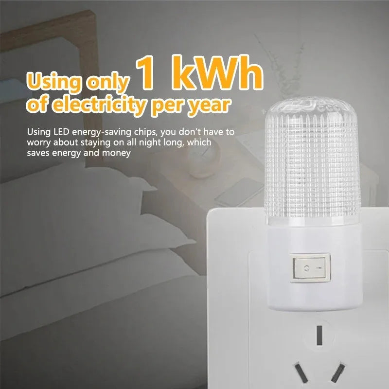 LED Night Light for Bedroom | Energy-Saving Plug-in Lamp for Kids, Living Room, Hallway