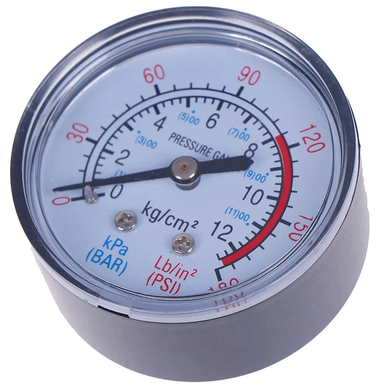 1pcs Bar Air Pressure Gauge 13mm 1/4 BSP Thread | Dual Scale for Air Compressor