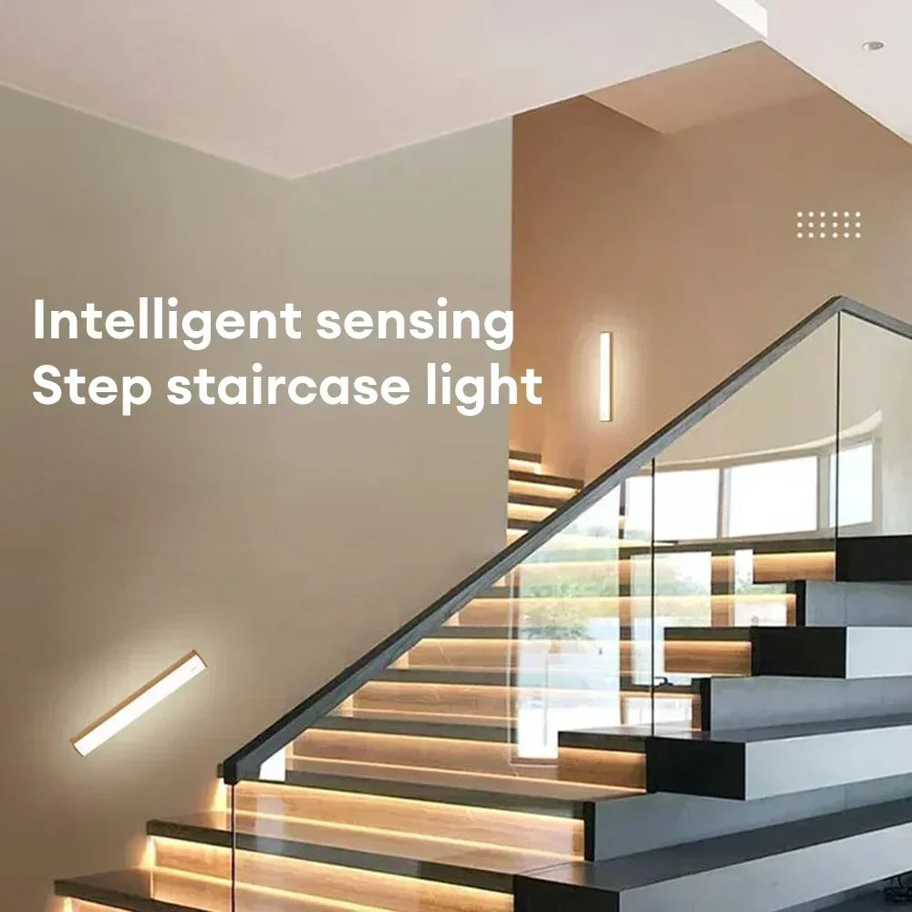 USB Rechargeable Motion Sensor LED Bar Light | 3-Mode Induction Night Light for Kitchen, Wardrobe, Hallway