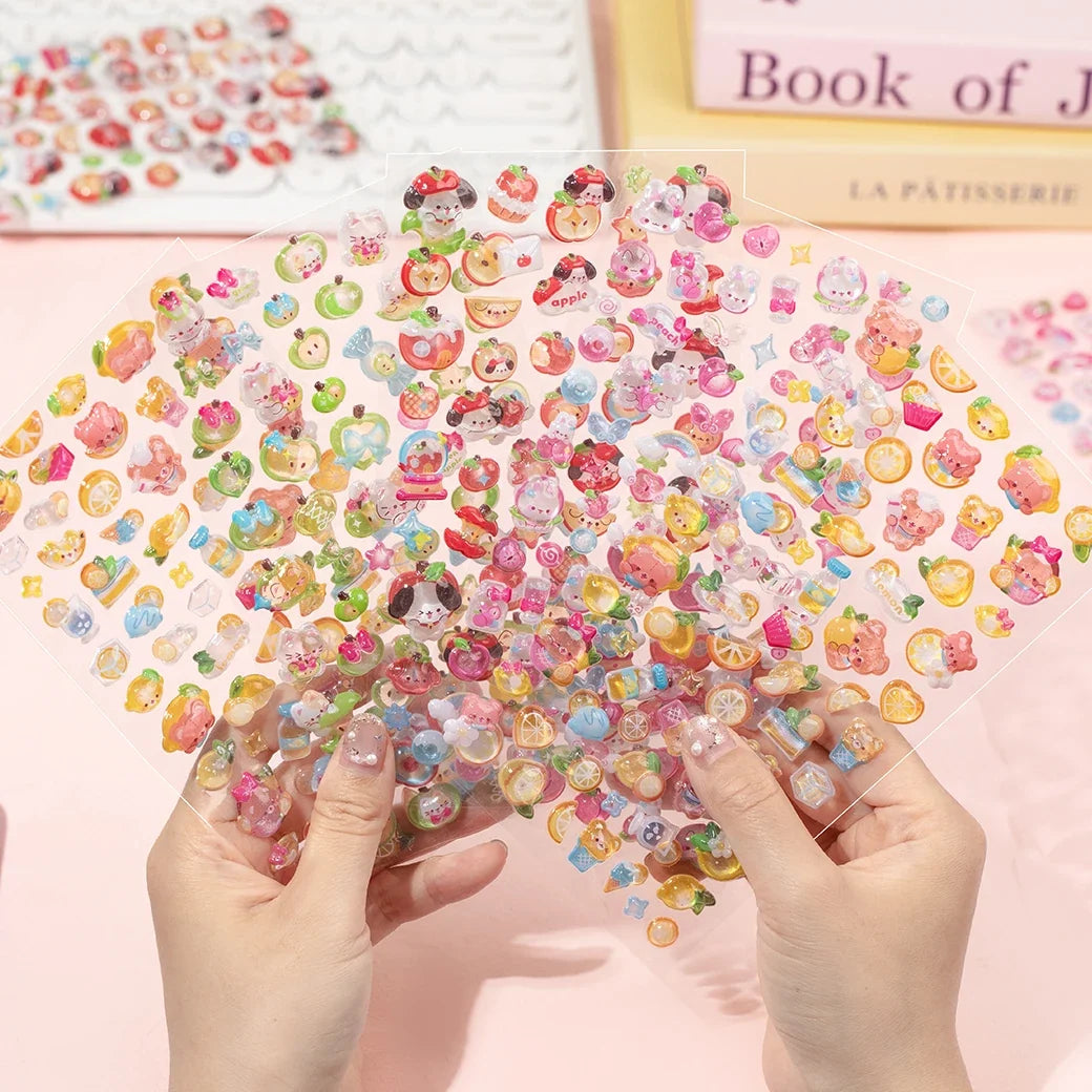 Mr.Paper 3D Relief Bead Stickers | Sweet Candy Party Series Kawaii Decor