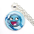 Funny Meme Cartoon Glass Pendant Necklace | Unisex Party Jewelry Gift