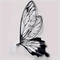 40pcs Transparent Crystal Butterfly Wrapping Paper | Floral Bouquet Packaging Material