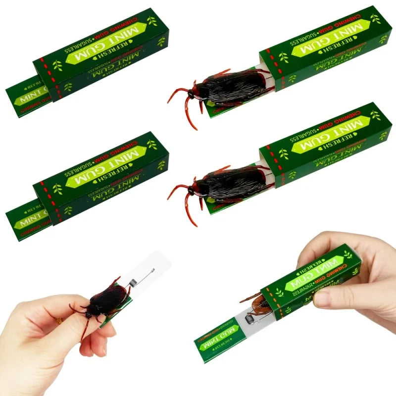 6Pcs Simulation Cockroach Chewing Gum | Creative Novelty Prank Toy