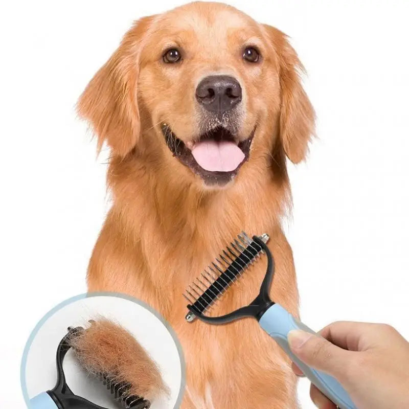 Professional Pet Hair Removal Comb | Shedding Tool for Dogs and Cats