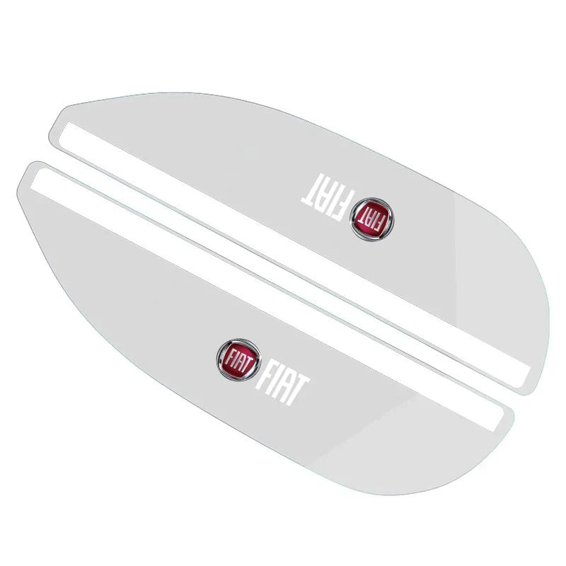 2Pcs Car Rearview Mirror Rain Shield Rain Eyebrow Cover for Fiat Abarth 500e Panda | Transparent