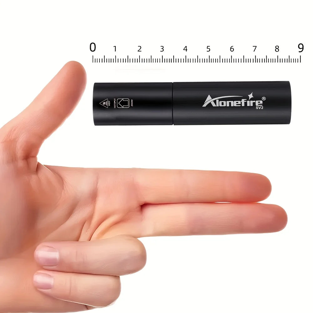 Small Palm Mini Flashlight Rechargeable | Bright Zoomable LED for Camping & Emergency