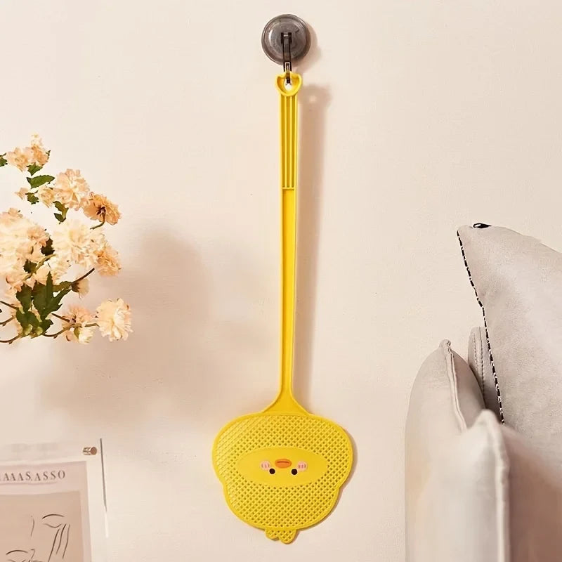 1pc Cute Cartoon Fly Swatter with Extended Handle | Durable Mosquito Killer