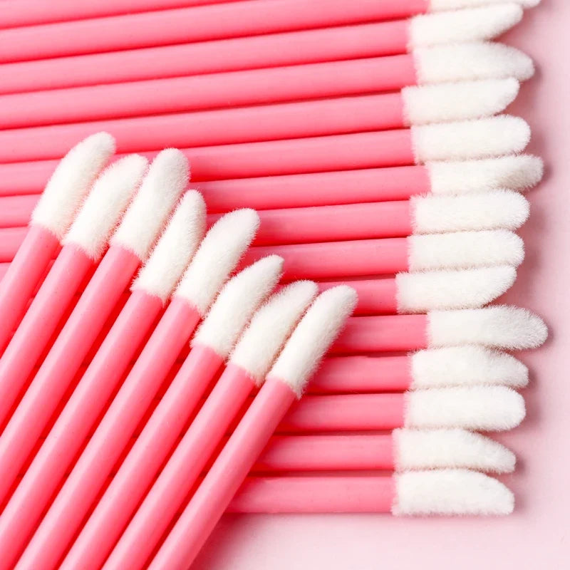 Kekelala 50Pcs Disposable Lip Brushes | Multi-Use Makeup Applicators for Lip Gloss and Eyelash Extensions