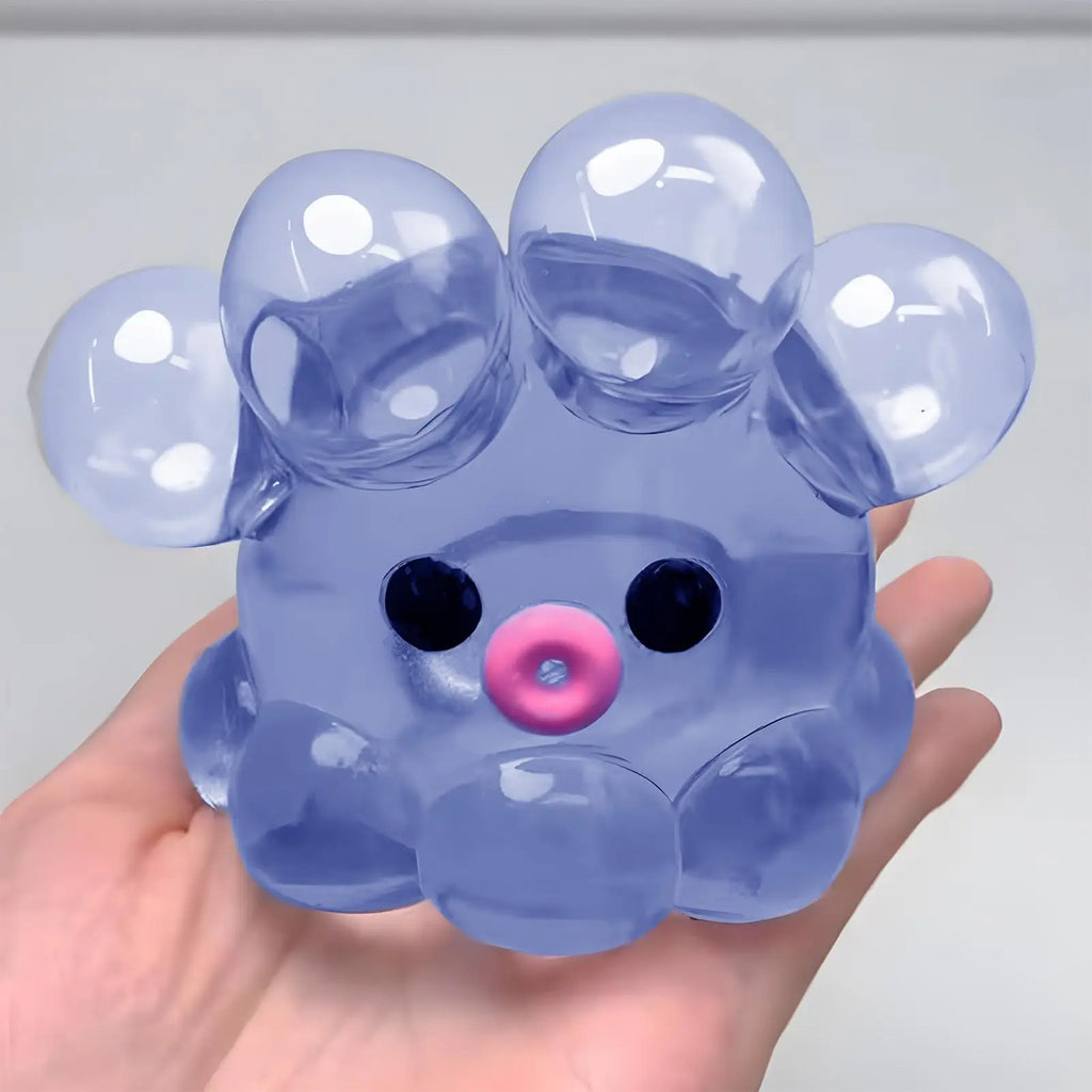 Glowing Octopus Bubble Pop Fidget Toy | Squeeze Sensory Ball with Soft Popping Sounds